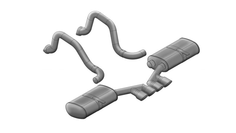 CORSA Performance 14139 Corsa 1997-2004 Chevrolet Corvette C5 Z06 5.7L V8 Polished Sport Axle-Back Exhaust