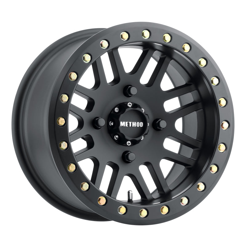Method Wheels MR40641046555B Method MR406 UTV Beadlock 14x10 / 5+5/-2mm Offset / 4x156 / 132mm CB Matte Black Wheel