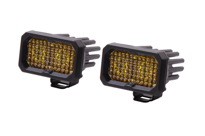 Diode Dynamics DD6417P Stage Series 2 In LED Pod Pro - Yellow Flood Standard ABL (Pair)