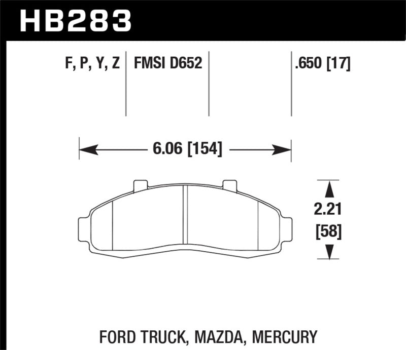 Hawk Performance HB283F.650 Hawk HPS Street Brake Pads