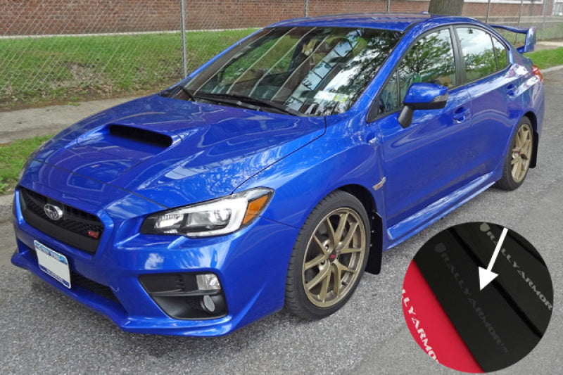 Rally Armor MF32-UR-BLK/GRY 15-21 Subaru WRX/STI (Sedan ONLY) Black UR Mud Flap w/ Grey Logo