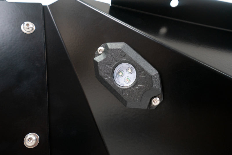 DV8 Offroad INFEND-01FBRL 07-18 Jeep Wrangler JK Front Aluminum Inner Fender w/ Rock Lights - Black