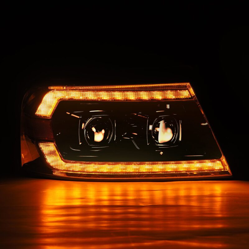 AlphaRex 880136 04-08 Ford F150 PRO-Series Projector Headlights Chrome w/ Sequential Signal and DRL