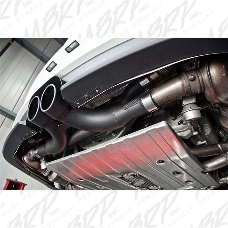 MBRP S7607BLK 14-19 Porsche GT3/GT3RS 3in Center Muffler Bypass 4in Tips - Black Coated