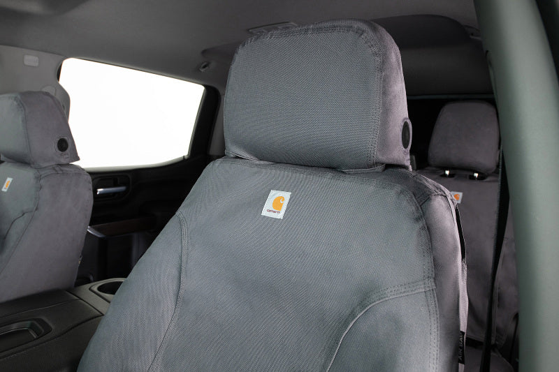 Covercraft SSC2517CAGY 17-19 Chevrolet Silverado Carhartt SeatSaver Custom Front Row Seat Covers - Gravel