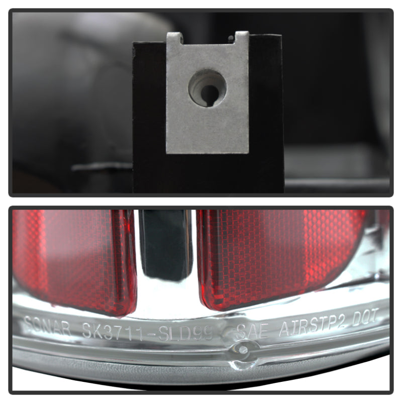 SPYDER 5001993 Spyder Chevy Silverado 1500/2500 99-02 (Not Stepside) Euro Style Tail Lights Chrm ALT-YD-CS99-C