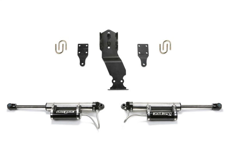 Fabtech FTS22304 17-21 Ford F250/F350 4WD Dual Steering Stabilizer System w/DL 2.25 Resi Shocks