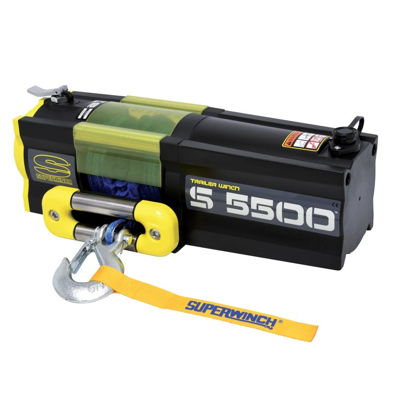Superwinch 1455201 5500 LBS 12V DC 1/4in x 60ft Synthetic Rope S5500 Winch