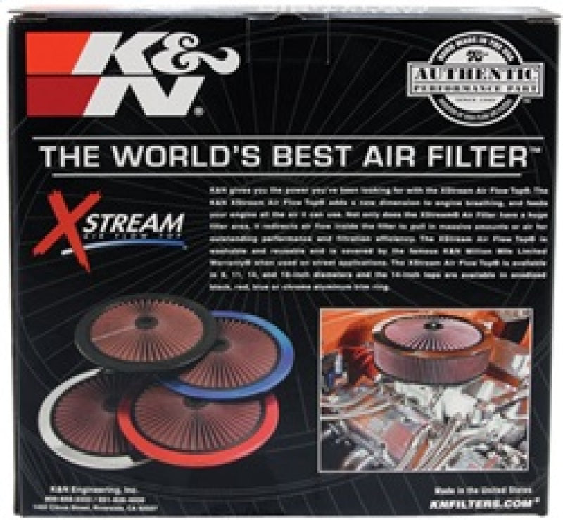 K&N Engineering 66-1101 K&N X-Stream Top Filter Only 11in - Black