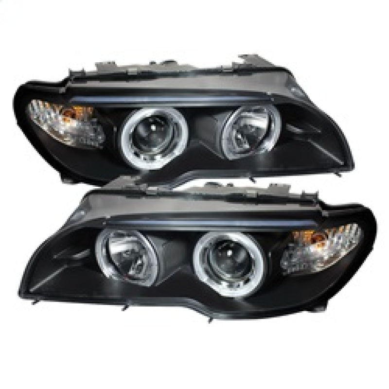 SPYDER 5077141 Spyder BMW E46 3-Series 04-06 2 DR Projector Halogen Model- LED Halo Blk PRO-YD-BMWE4604-2DR-HL-BK