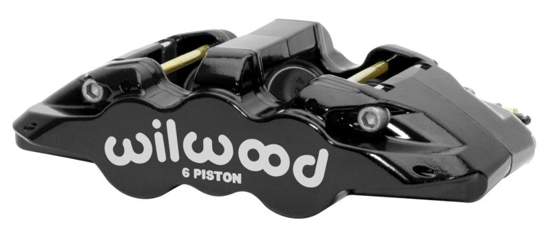 Wilwood 120-15527-BK Caliper - Aero-DS Forged Six-Piston Caliper Black 6.52in Piston 1.25in Rotor - Black