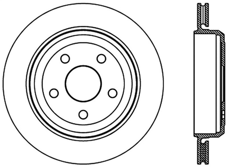 Stoptech 126.58007SL StopTech Slotted Sport Brake Rotor 11-17 Jeep Grand Cherokee (Excludes SRT8)