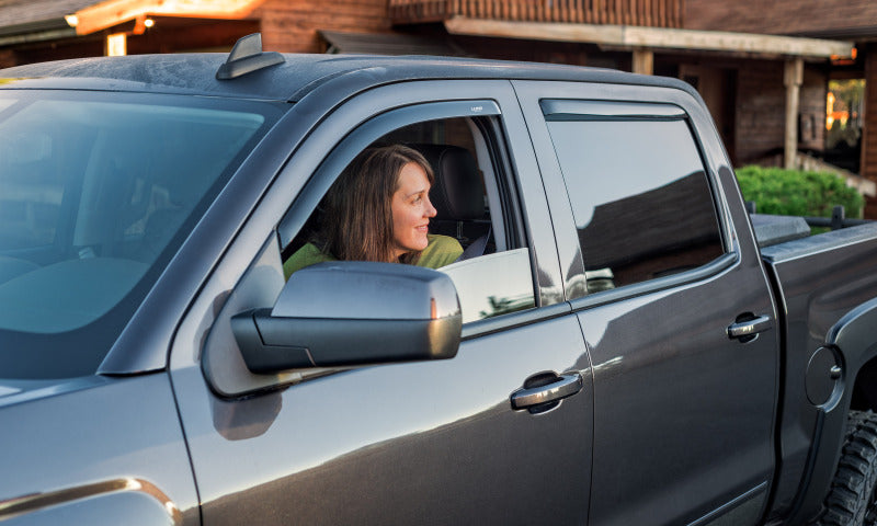 LUND 184977 Lund 2017 Nissan Titan Crew Cab Ventvisor Elite Window Deflectors - Smoke (4 Pc.)