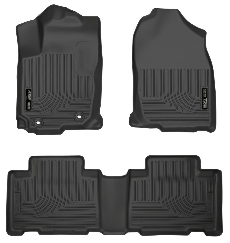 Husky Liners 98971 13 Toyota RAV4 Weatherbeater Black Front & 2nd Seat Floor Liners