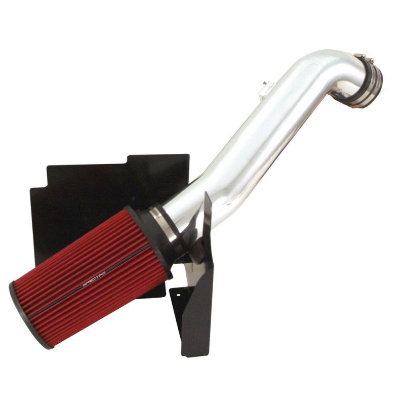 Spectre 9904 01-04 GM Truck V8-6.6L DSL Air Intake Kit - Clear Anodized w/Red Filter