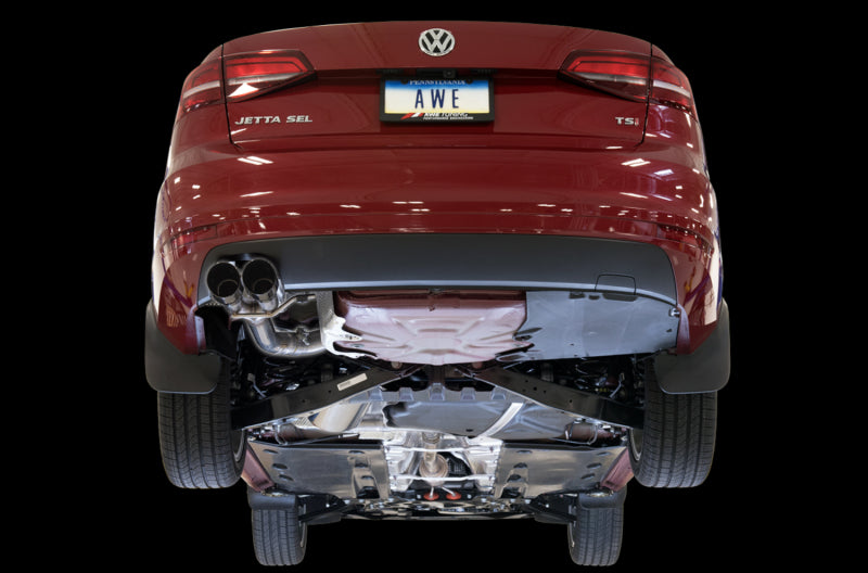 AWE Tuning 3020-23028 Mk6 GLI 2.0T - Mk6 Jetta 1.8T Track Edition Exhaust - Diamond Black Tips
