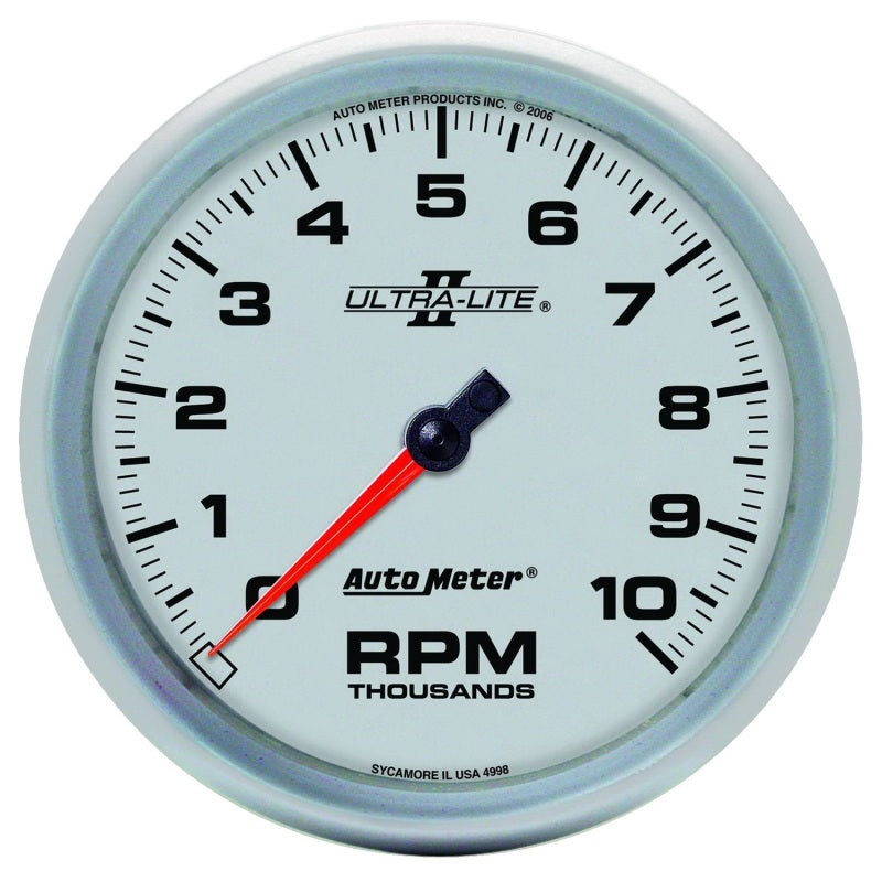 AutoMeter 4998 Autometer Ultra-Lite II 5 Inch 10000 RPM In-Dash Tachometer