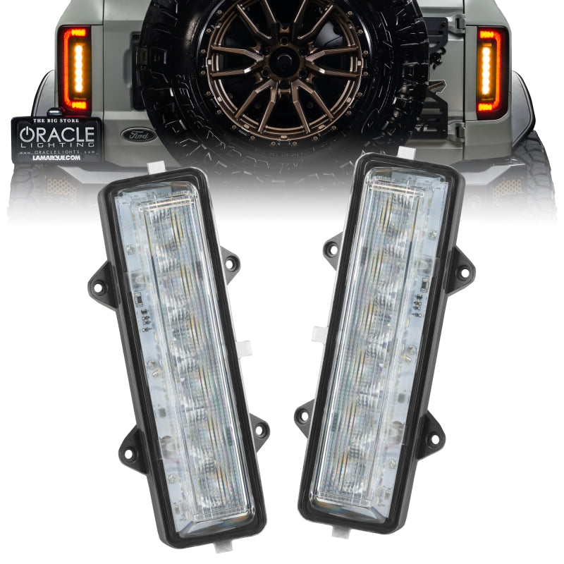 ORACLE Lighting 5915-FB-023 Oracle Lighting 21-23 Ford Bronco Dual Function Reverse LED Flush Taillight - Amber/Wht