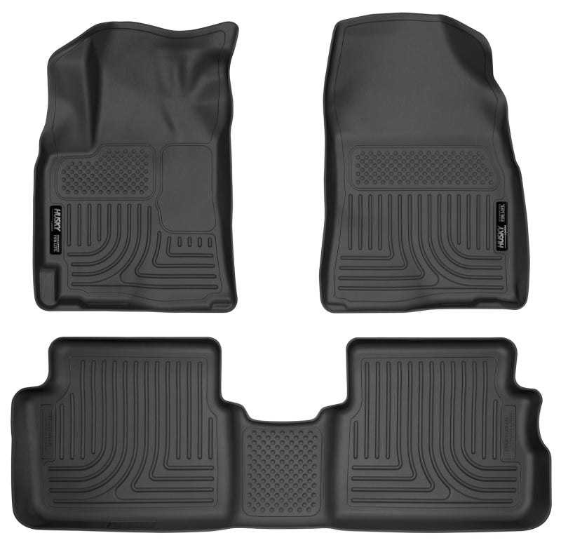Husky Liners 98531 09-12 Toyota Corolla/Matrix/Pontiac Vibe (FWD) WeatherBeater Combo Black Floor Liners