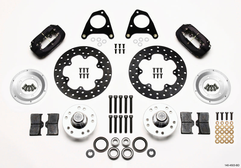 Wilwood 140-4503-BD Forged Dynalite Front Drag Kit Drilled Rotor 87-93 Mustang 84-86 SVO 5 Lug