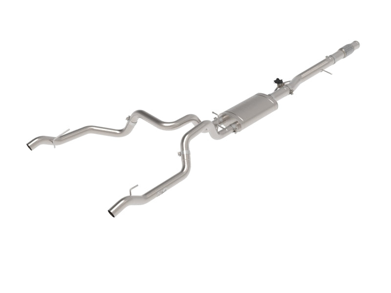 aFe 49-34140 Gemini XV 4in to Dual 3in 304 SS Cat-Back Exhaust w/ Cutout 19-21 GM Silverado/Sierra V8-6.2L