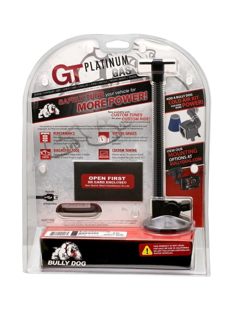 Bully Dog 40417 Triple Dog Platinum GT Gas Tuner and Gauge