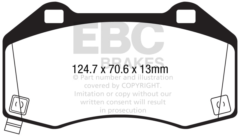 EBC DP42286R 2016+ Mazda Miata MX-5 / 17-20 Fiat 124 Spider Abarth Yellowstuff Front Brake Pads