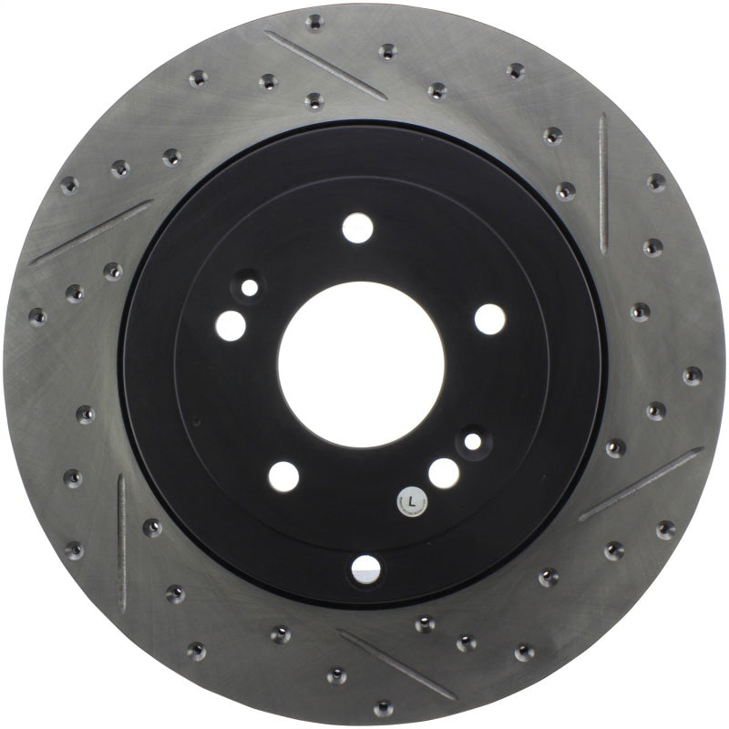 Stoptech 127.51035L StopTech 10 Hyundai Genesis Coupe w/ Factory Brembo Slotted & Drilled Left Rear Rotor