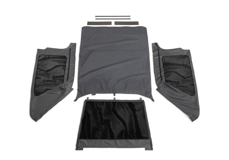 Rampage 109635 2004-2006 Jeep Wrangler(TJ) LJ Unlimited Frameless Soft Top Kit - Black Diamond