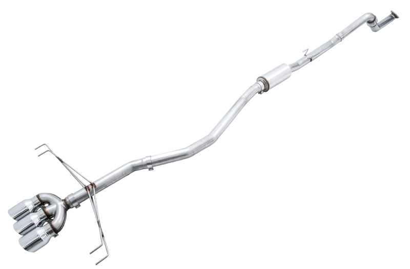 AWE Tuning 3020-52000 2017+ Honda Civic Type R Track Edition Exhaust w/Front Pipe & Triple Chrome Silver Tips