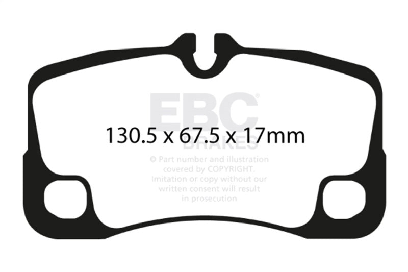 EBC DP41930R 09-12 Porsche 911 (997) (Cast Iron Rotor only) 3.6 Carrera 2 Yellowstuff Rear Brake Pads