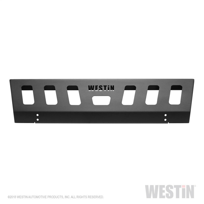 Westin 59-80095 18-19 Jeep Wrangler JL Front Bumper Skid Plate - Textured Black