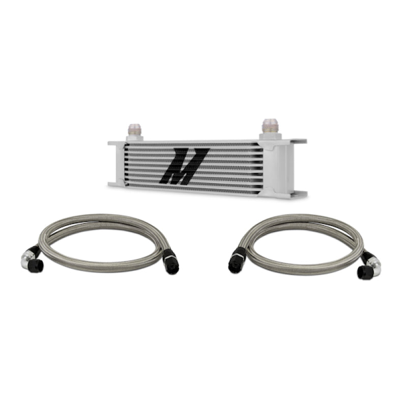 Mishimoto MMOC-U Universal 10 Row Oil Cooler Kit (Metal Braided Lines)
