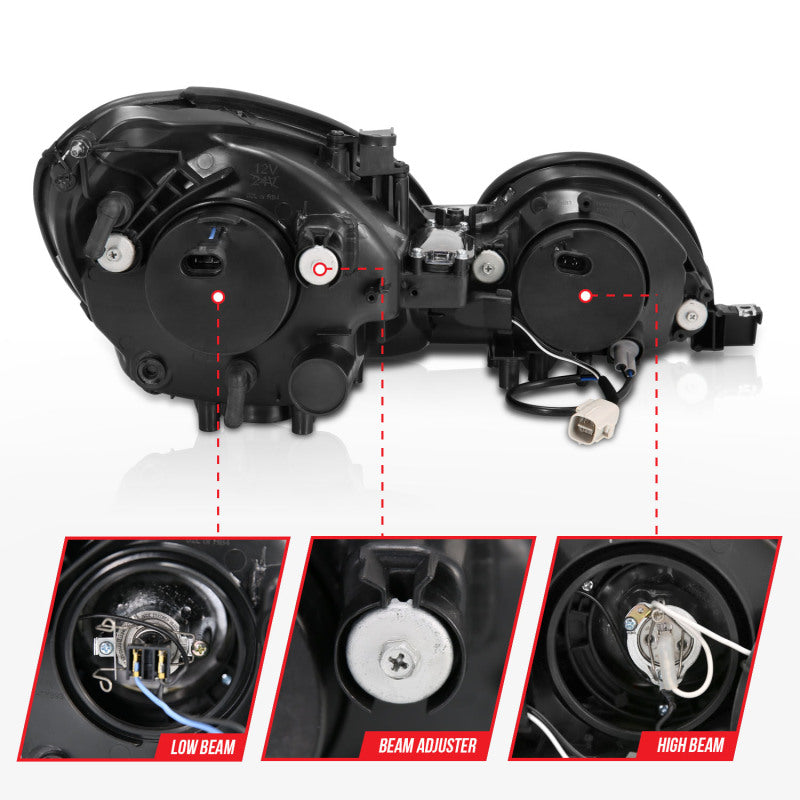 ANZO 121143 1998-2005 Lexus Gs300 Projector Headlights w/ Halo Chrome