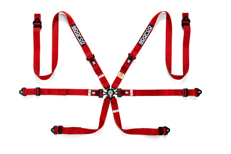 SPARCO 04834HPDRS Sparco Belt 6 Pnt 2in Pd Red