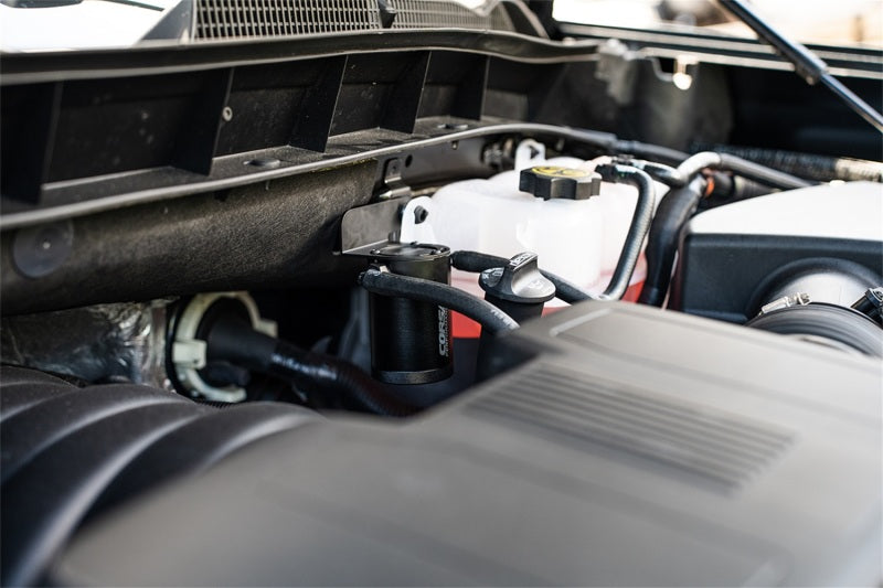 CORSA Performance CC0011 Corsa 2019-2024 Silverado/Sierra & 2021-2024 Tahoe/Suburban/Yukon/Denali Aluminum Oil Catch Can
