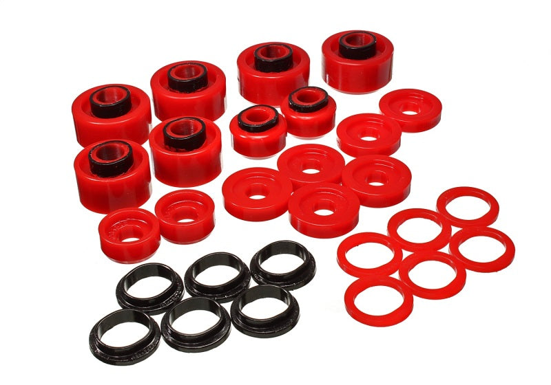 Energy Suspension 4.4120R 99-07 Ford F-250/F-350 SD 2/4WD Crew Cab Body Mount Set - Red
