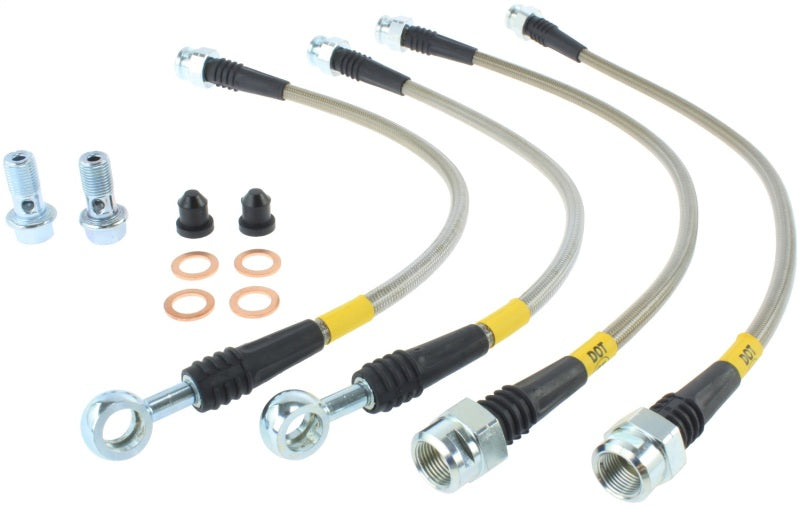 Stoptech 950.66502 StopTech 07-08 Cadillac Escalade Stainless Steel Rear Brake Lines