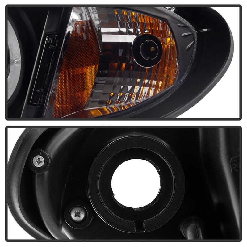 SPYDER 5042415 Spyder BMW E46 3-Series 02-05 4DR Projector Headlights 1PC LED Halo Blk PRO-YD-BMWE4602-4D-AM-BK