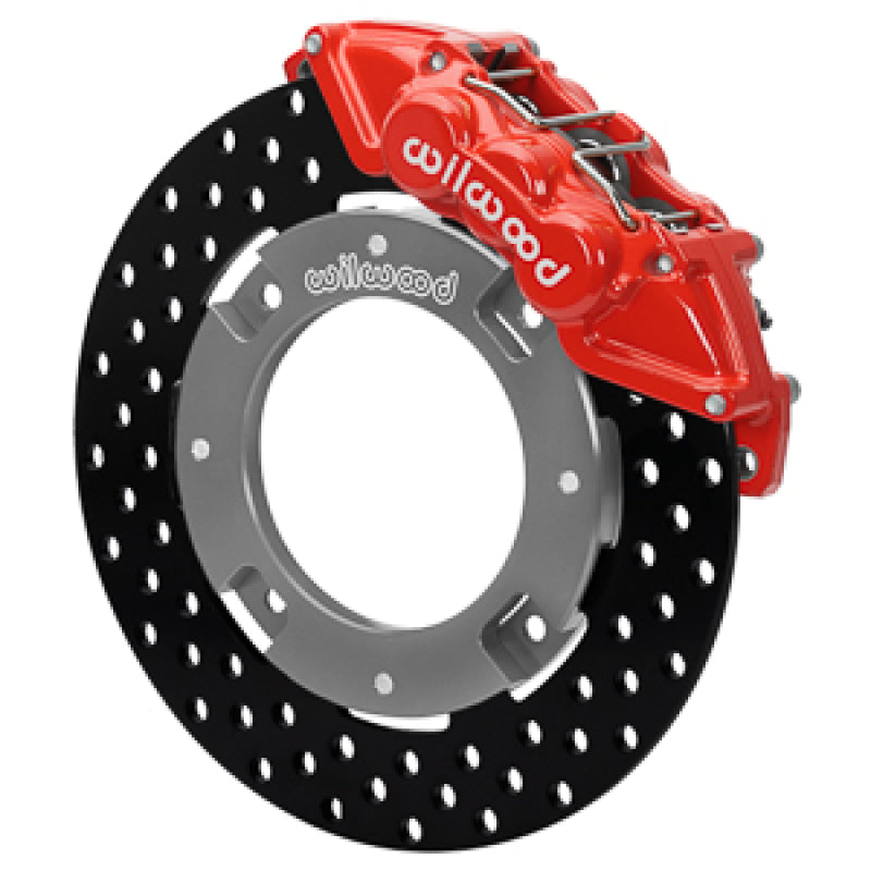 Wilwood 140-16628-DR 17-21 Can-Am X3RS Red 6-Piston Front Kit 11.25in - Drilled Rotors