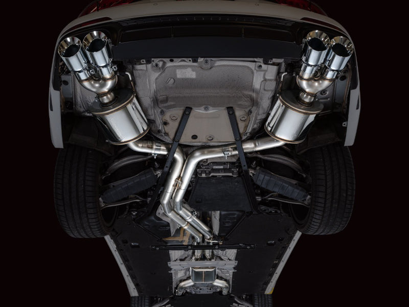 AWE Tuning 3015-42103 19-23 Audi C8 S6/S7 2.9T V6 AWD Touring Edition Exhaust - Chrome Silver Tips