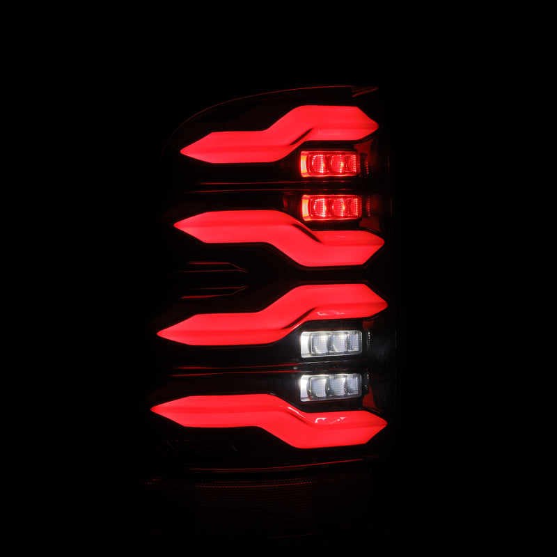 AlphaRex 640004 09-18 Dodge RAM Luxx-Series LED Tail Lights Black w/ Activation Light & Sequential Signal