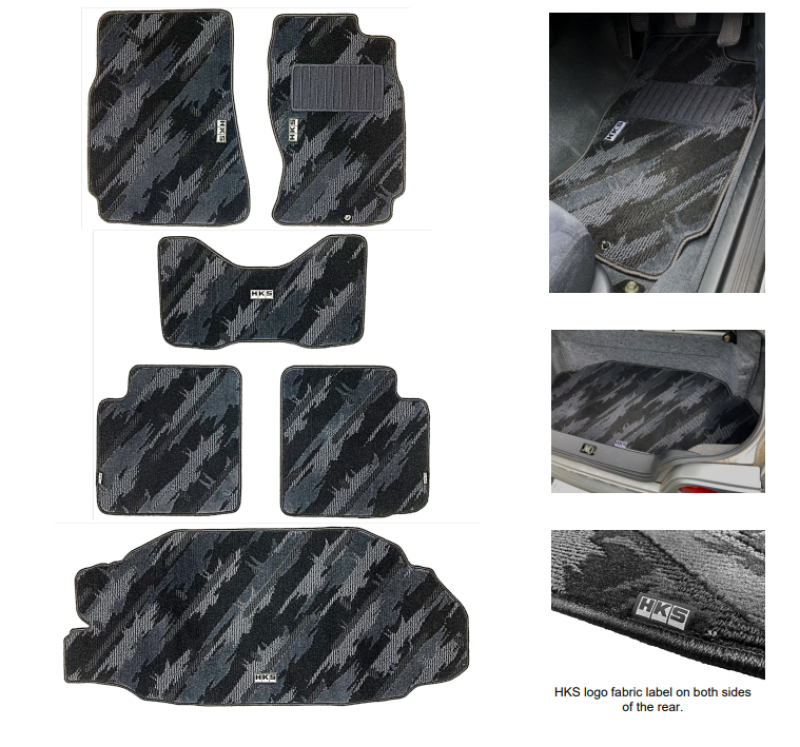 HKS 53001-AN031 FLOOR MATS BCNR33 FULL SET OCT RHD