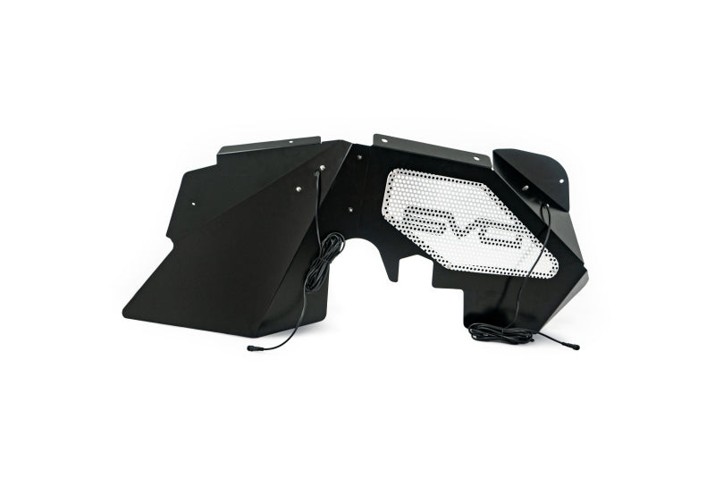 DV8 Offroad INFEND-01FBRL 07-18 Jeep Wrangler JK Front Aluminum Inner Fender w/ Rock Lights - Black