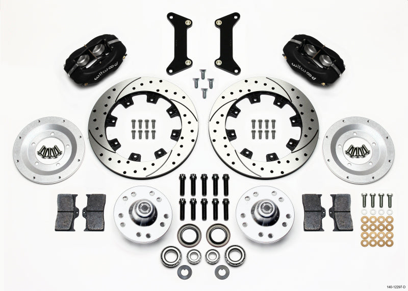 Wilwood 140-12297-D Forged Dynalite Front Kit 12.19in Drilled 79-87 GM G Body