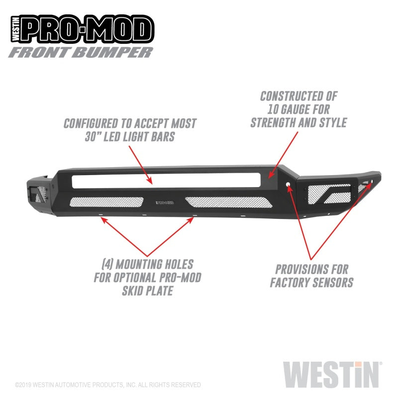 Westin 58-41225 2020 Chevrolet Silverado 2500/3500 Pro-Mod Front Bumper