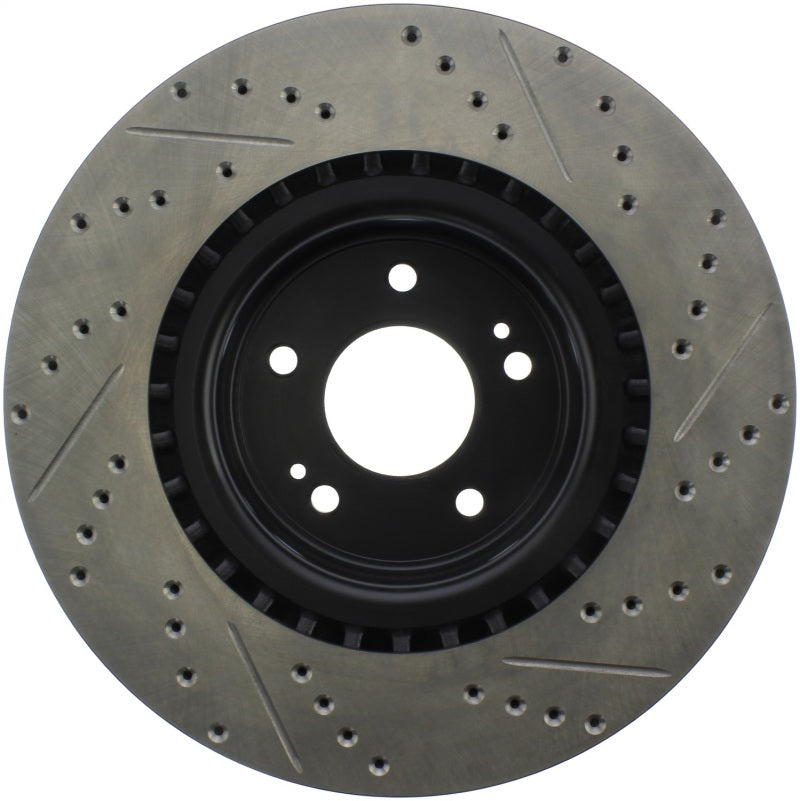 Stoptech 127.51036R StopTech 10 Hyundai Genesis Coupe w/ Factory Brembo Slotted & Drilled Right Front Rotor