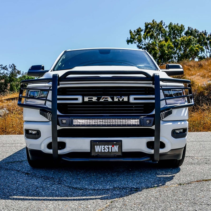 Westin 40-33975 19-21 RAM 1500 Sportsman X Grille Guard - Textured Black (Excluding Classic & Rebel)