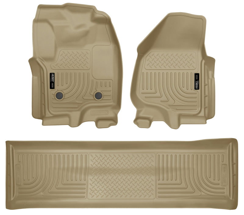 Husky Liners 99713 2012.5 Ford SD Crew Cab WeatherBeater Combo Tan Floor Liners (w/o Manual Trans Case)
