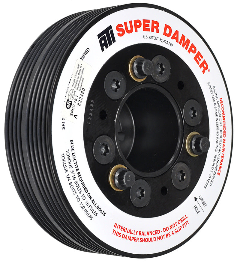 ATI ATI917991 Damper - 5.50in - Alum - 4 & 5 Grv - Subaru WRX EJ20 22 25 Engine 1Pc